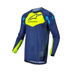 Alpinestars Techstar Factory Jersey Dark Blue/Yellow NWT Size 2XL